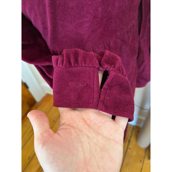 Vintage 70s Witchy Dark Academia Maxi Dress - Velvet Feel, Lace Collar, Boho - Picture 7 of 10